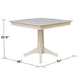 thumbnail image 5 of 36" x 36"  Natural Solid Wood Square Top Pedestal Table  - 29.9" Height, 5 of 11