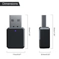 thumbnail image 3 of Usb Bluetooth 5.1 Receptor Adaptador Aux Car Inalámbrico Estéreo Manos Libres Adaptador De Audio Micrófono Incorporado Speravity EL016199-00, 3 of 5