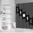 thumbnail image 4 of Boho Shower Curtains for Bathroom Mid Century Minimalist Abstract Aesthetic Modern Bathroom Decor Curtain Machine Washable Waterproof Fabric with 12 Hooks (Black Minimalist, 72" x 72"), 4 of 6