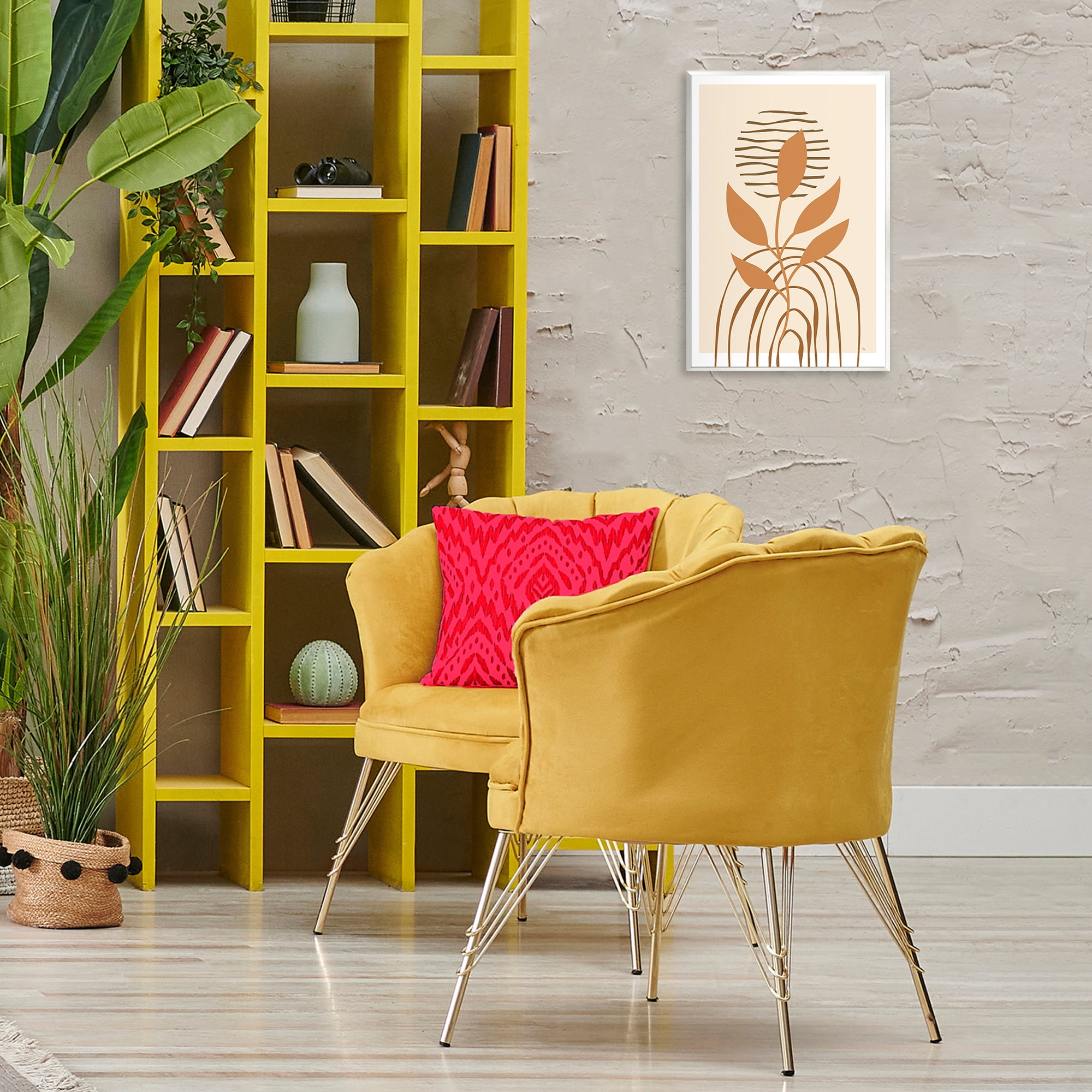 Stupell Industries Minimal Leaf Sprig Botanical & Floral Painting Unframed Art Print Wall Art, 13 x 19