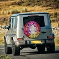thumbnail image 5 of Susaid Colorful Tie Dye Stained Glass 3 Print Water Proof Spare Tire Cover Wheel Tire Dust-proof Cover Fit Trailer, RV, SUV and Many Vehicle-14 inch, 5 of 6