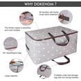 thumbnail image 3 of 100L Large Underbed Clothes Storage Bag with Zip, Moisture proof (Grey), 3 of 4