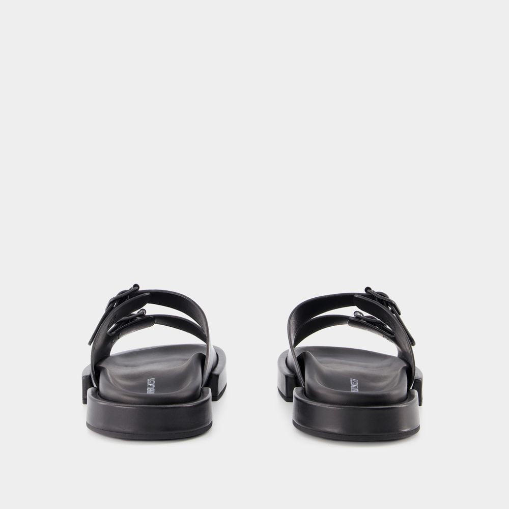 サンダル・ミュール Block Henri Sandals - Ann Demeulemeester - Black - Leather Ann Demeulemeester Block Henri Sandals - Black - Leather