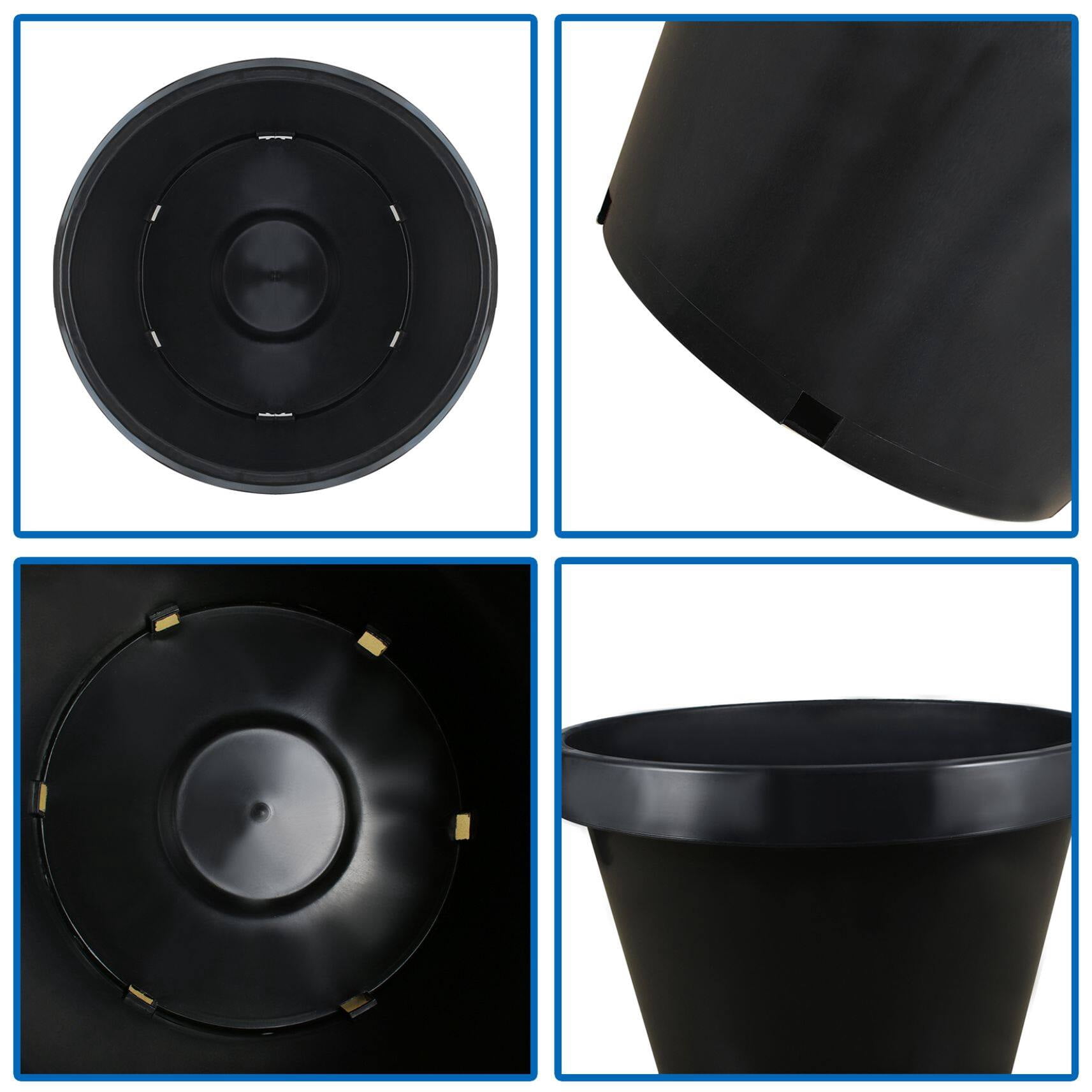 5Pcs Plastic Plant Nursery Pots, 20 Gallon Seed Starting Pot Flower Plants Flexible Containers for Garden