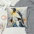 thumbnail image 2 of Throw Pillow Cover Red Animal Penguin Graphics Splash Watercolor Unusual for Day  Pillowcase Home Decorative Square Pillow Case Cushion Cover, 2 of 5