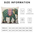 thumbnail image 5 of COMIO  Hand Made National Bohemian Housewarming Car Home Decoration Cushion Cover Pillowcase, Blue Elephant Design Textured Throw Pillow Cover, 5 of 5