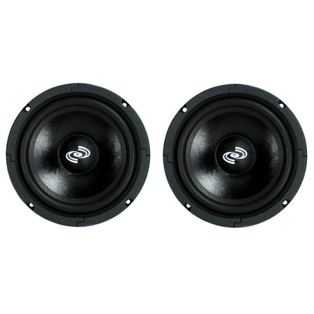 2) Pyle Pro 8 Inch 360 Watt 8-Ohm Black Driver Mid Range Audio Speakers | (Best 8 Inch Speaker)