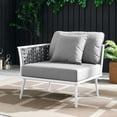 thumbnail image 1 of Modway Fauteuil d'Extérieur en Aluminium pour Patio, Orienté vers la Gauche, Blanc Gris, 1 of 8