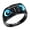 Black Blue, variant on Men's Stainless Steel Vintage Gothic Owl Ring Statement Hip Hop Jewelry Silver Purple Size 6
