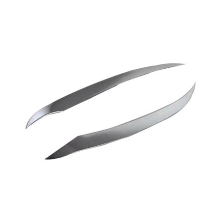 2pcs Car Chrome Front Plated Headlight Cover Head Light Lamp Eyelid Eyebrow Trim For 2016 2017 2018