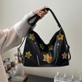 thumbnail image 4 of Mujeres Hombro PU Cuero Gran Capacidad para Niñas Mochila Citas (negro), 4 of 9