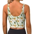 thumbnail image 3 of Lsque Bright Sunflowers Printed Women'S Sports Bra, Compression, Moisture Wicking, High-Impact Sports Bra For Women,Supportive sports bra-X-Large, 3 of 9