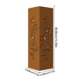 thumbnail image 3 of Rusty Metal Garden Column, 15.7 inches Garden Column Rust Steel Statue without Lid, Modern Garden Sculpture, Metal Patio Landscape Decor, Art Column for Lawn, Porch, Backyard Decoration, Style F, 3 of 9