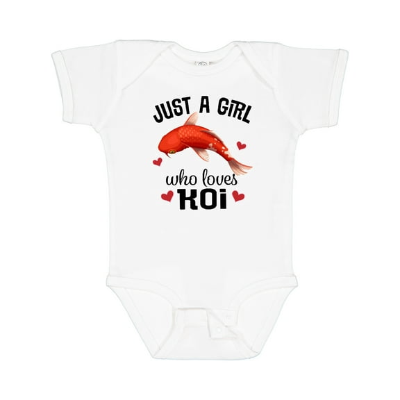 Inktastic Just a Girl Who Loves Koi Fish Girls Baby Bodysuit