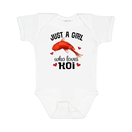 

Inktastic Just a Girl Who Loves Koi Fish Girls Baby Bodysuit