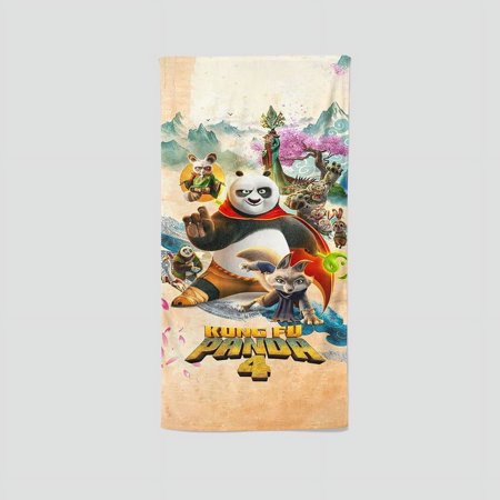 Kung Fu Panda 4's uniquely designed single-sided towel is a fantastic custom gift for fans. Perfect for gym, yoga, boxing, and sunbathing, it's 13.8"x28.7".