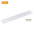 thumbnail image 3 of Uxcell Air Vents Cover, 2Pcs 350 x 50mm Aluminum Alloy Rectangle Air Return Vent Cover with Screw, Ventilation Grille Decorative Covers for Door Cupboard Wardrobe Shoes Cabinet (Silver), 3 of 7
