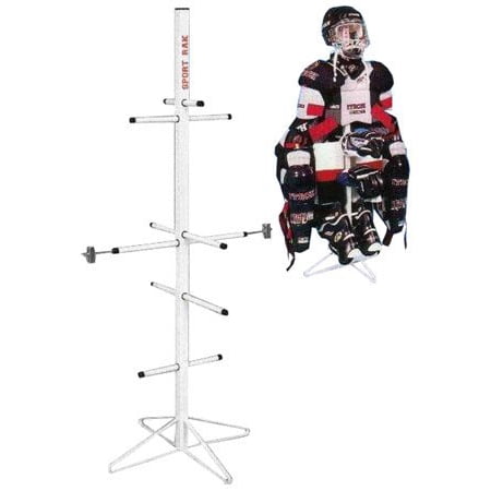 hockey rack gear equipment dryer wet metal drying sport goalie pads mom