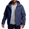 thumbnail image 2 of WTOBBY Men's 3-in-1 Waterproof Windproof Hooded Jacket with Removable Fleece Liner, Outdoor Hiking Skiing Raincoat, Adjustable Cuffs & Storm Flap,Dark Blue 2XL, 2 of 4