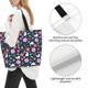 thumbnail image 3 of Fotbe Floral Rabbit Bolsa Tote Estética de Lona con Estampado para Mujer - Bolsa Reutilizable de Hombro Casual para Vacaciones, Compras, Trabajo y Gimnasio, 3 of 8