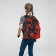 thumbnail image 5 of Xecao Red And Black Abstract Skull print Backpack For women men Aesthetic Lightweight Travel Daypack Simple Cute Backpack For Bookbag, 5 of 5