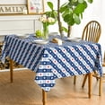 thumbnail image 3 of 4th of July Tablecloth 60x60 Inch Square, Patriotic Blue Buffalo Plaid Stars Independence Day Memorial Day Table Cover for Party Picnic Dinner Decor, 3 of 6