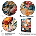 thumbnail image 3 of Designart "Abstract Botanical In Pink And Blue" Abstract Botanicals Floater Framed Canvas Wall Art, 3 of 5