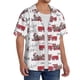 thumbnail image 2 of Fotbe Retro Train Camisa Estampada de Manga Corta para Hombre, Casual de Verano, Estilo Playero, Sin Arrugas-4X-Large, 2 of 5