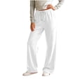 thumbnail image 5 of Aezemi Women Straight Leg Workout Sweatpants with 3 Pockets Loose Fit Comfy Soft Elastic Waist Drawstring Outerwear Womens Baggy Fashion Sports Gym Running Sweatpants XL, 5 of 7
