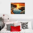 thumbnail image 4 of COMIO  Sunset Sea Beach Modern Seascape Pictures Paintings on Canvas Wall Art Stretched Canvas Prints Artwork for Living Room Bedroom Home Office Decorations, 4 of 4