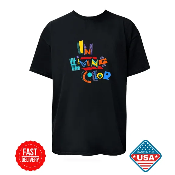 VINTAGE SALE HOT - IN LIVING COLOR Colorful Graphic T-Shirt Size S-5XL Unisex Women Mens