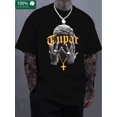 thumbnail image 1 of (Loai orientation), monogram print, boutique 220g thickened cotton T-shirt, men's fashion casual cotton T-shirt, short-sleeved crewneck T-shirt Tee For Adult, Men, Women, Teen, Teenager, Adolescent,, 1 of 4