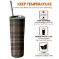 thumbnail image 6 of 20oz Brown Beige Checkerboard Checkered Pattern Skinny Tumblers Stainless Steel Tumbler with Lid and Straw,Vacuum Insulated Double Wall Travel Tumbler Cups with Cleaning Brush for Coffee,Tea, 6 of 6