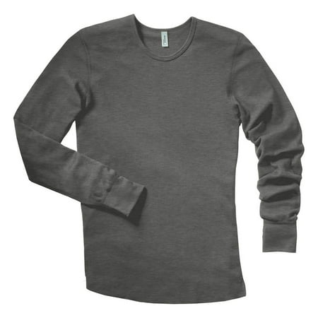 Flag Thermal Shirt - District Threads Men's Long Sleeve Ring Spun Thermal T-Shirt