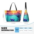 thumbnail image 4 of Xecao Hawaiian Island Dolphin for versatile beach bag for women includes zipper pockets and waterproof material, ideal for vacations and adventures., 4 of 7