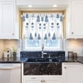 thumbnail image 5 of Yayeee Kitchen Curtains Tier Pair Light Filtering 27"x36" Rod Pocket Short Cafe Window Panel, White Snowman, 5 of 7