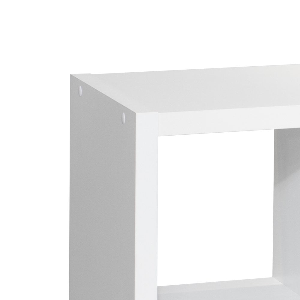 GZXS 15-Inch Cube Storage Organizer with Opened Back Shelves, Storage Shelves Room Divider, Wood ookcase, 8-Cube, White