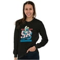 thumbnail image 3 of Vintage Varsity Cheerleader Smurfette Women's Long Sleeve T Shirt Brisco Brands X, 3 of 6