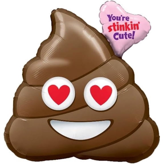 PMU Valentines Day Mylar - Foil Balloons for Special Events, You're Stinkin Cute 31 Inch Balloon Photo Props Party Decoration and Accessories (1/Pkg) Pkg/1