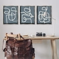 thumbnail image 3 of Stupell Industries Squiggles on Grey Abstract Painting Gray Floater Framed Canvas Art Print Wall Art, 25 x 31, Set of 3, 3 of 10