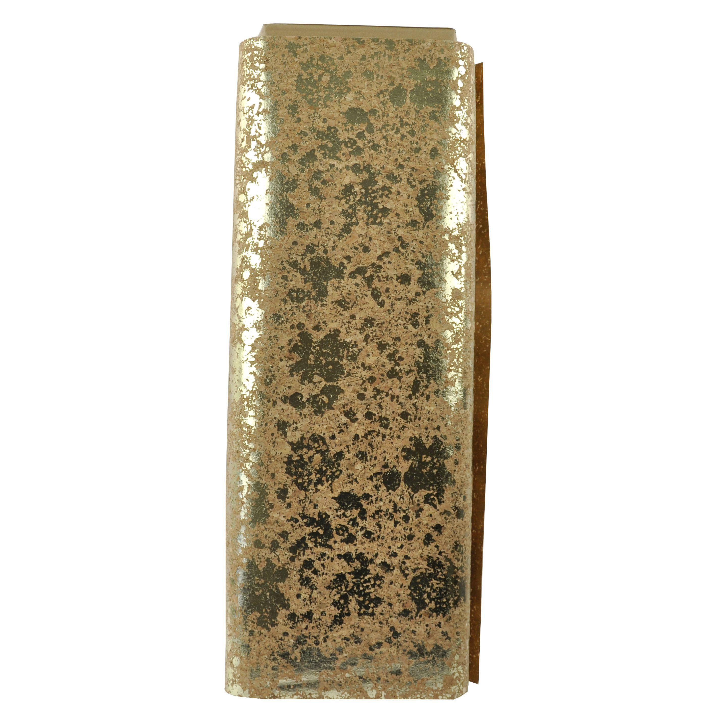 Belagio, Cork Fabric, 25" Wide, Brown with Gold Accents, Sold by the Yard- Utility Fabrics