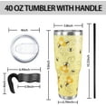 thumbnail image 3 of Bee Coffee Cup, 40 Oz Tumbler with Handle and Straw, Cute Yellow Bee Tumbler/Coffee Mug, Bumble Bee Decor/Ornament/Stuff ,Bee Gifts for Women/Bee Lovers - Honeybee Mug, 40 Oz Stainless Steel Tumbler, 3 of 6