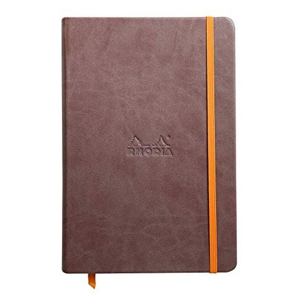 Cuaderno web Rhodia Rhodiarama Rayado 96 hojas 5 1/2 x 8 1/4 Tapa de chocolate
