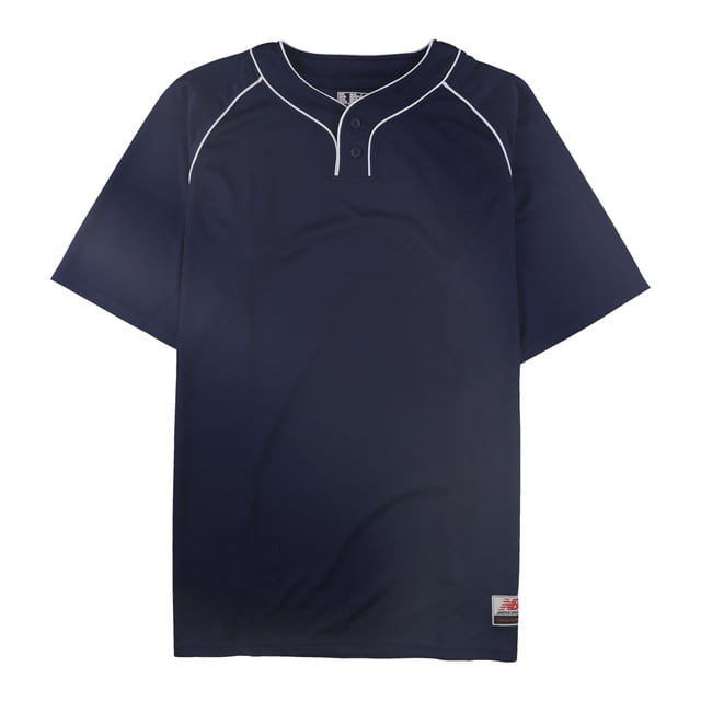 New Balance Chandail Jersey à 2 Boutons pour Homme, Bleu, XX-Grand