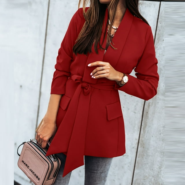 UPPADA Jackets for Fashion Women Solid Color Double Breasted Autumn And Winter Small Suit Jacket Chaquetas Mujer Moda
