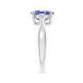 thumbnail image 3 of ANGARA Natural Tapered Shank 1.9 ct Tanzanite Ring with Diamond Accents in 14K White Gold for Women (Size-9x7mm) | December Birthstone, Anniversary, Jewelry Gift for Women | Natural Tanzanite Ring, 3 of 9