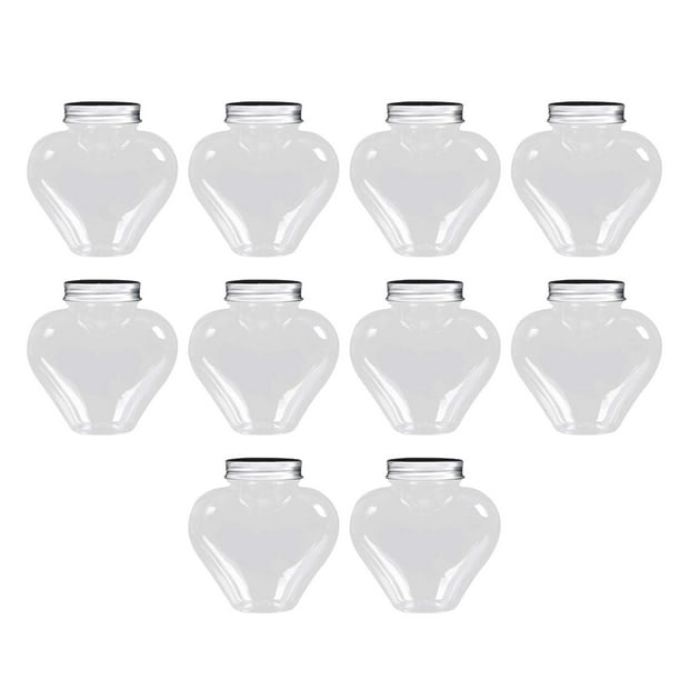 10 botellas de jugo, tarro de caramelos, reutilizable, multiusos, especial, para bebidas. tapa hermética