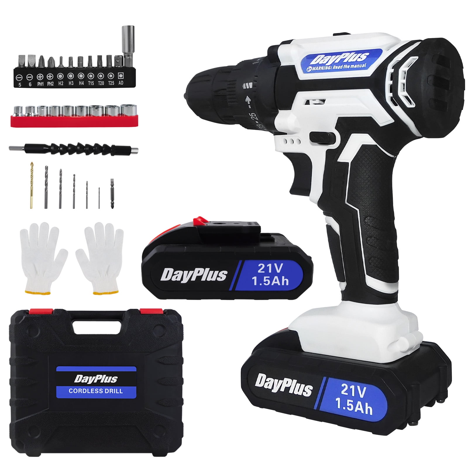 12V 32N.m 2-Speed Electric Lithium-Ion Battery Cordless Drill Mini Drill 