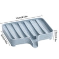 thumbnail image 4 of Worallymy Bath Foam Storage Box PP Sponge Drain Tray Holder Wheat Bathroom Toilet Kitchen Rack, Blue, 4 of 9