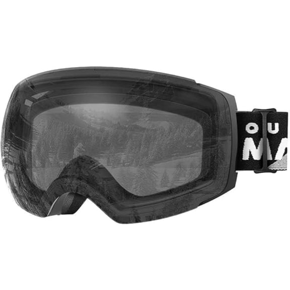 Frameless Ski Goggles with Interchangeable Lenses & OTG Design for Men & Women